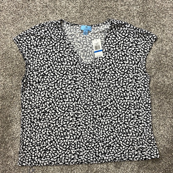 CeCe shirt Women's XL top Sleeveless Blouse V neck‎ colorful summer - Picture 1 of 8